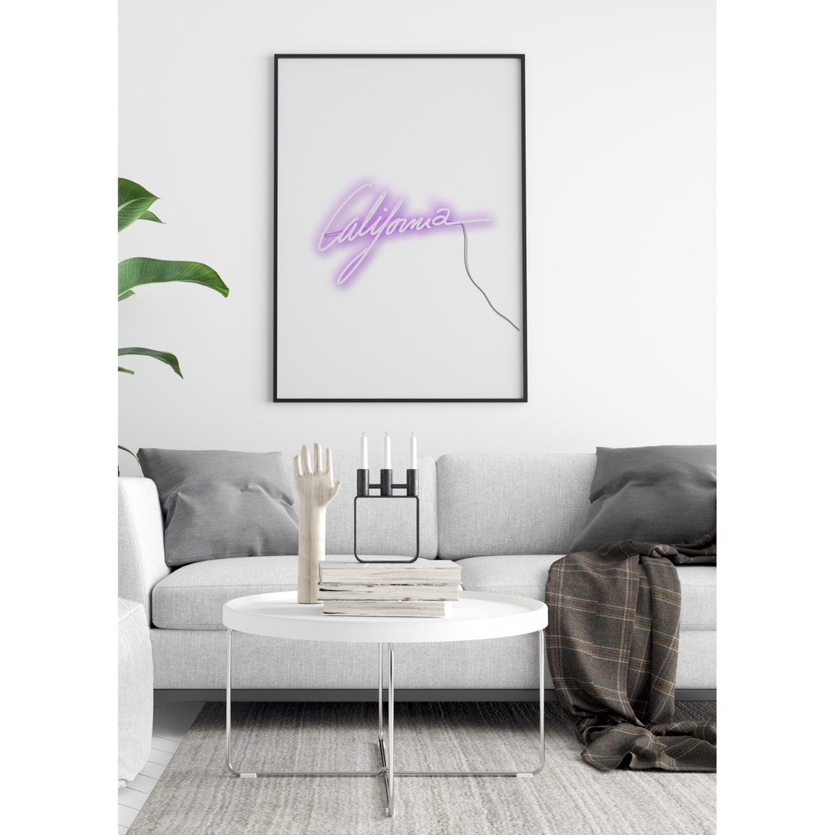 Affiche California blanc, L'AFFICHERIE
