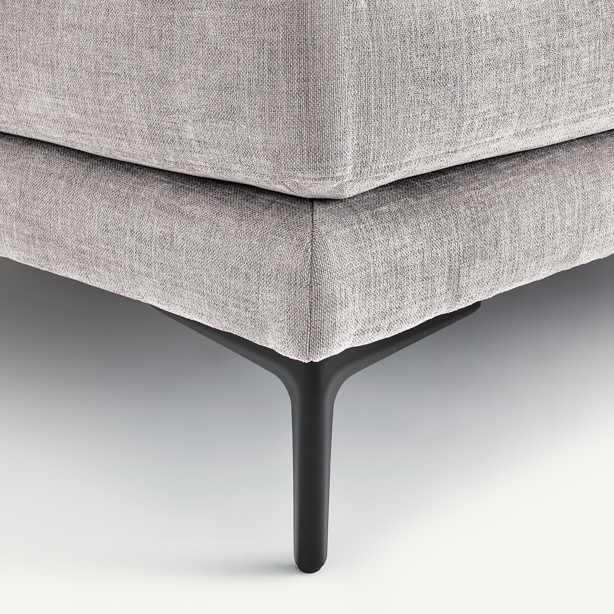 Canapé d'angle en polyester coton, MODERNISTE gris clair, EMMANUEL GALLINA X AM.PM