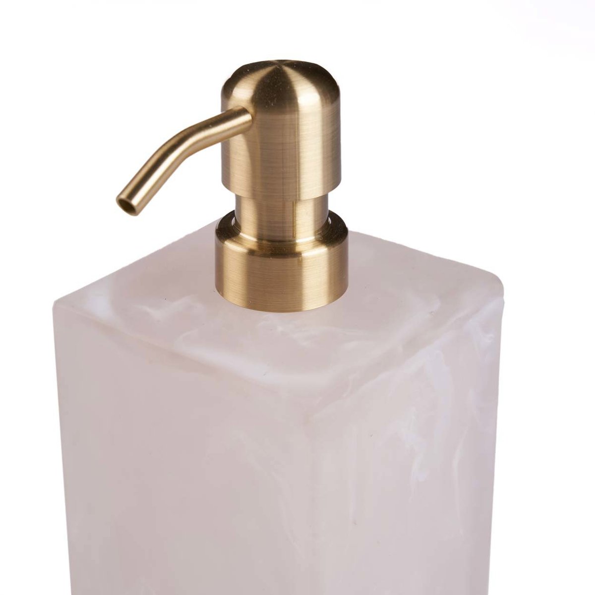 Distributeur de savon en résine ORGANIC rose blanc, BAZAR BIZAR