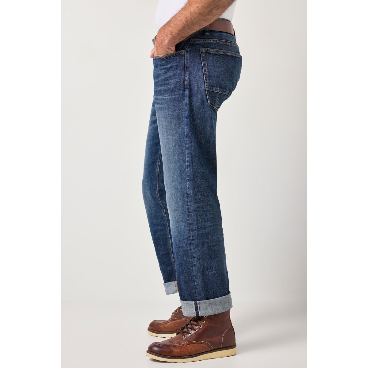 Jean en denim selvedge jean bleu foncé, JP1880