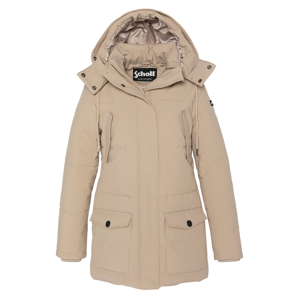 Parka à capuche beige, SCHOTT