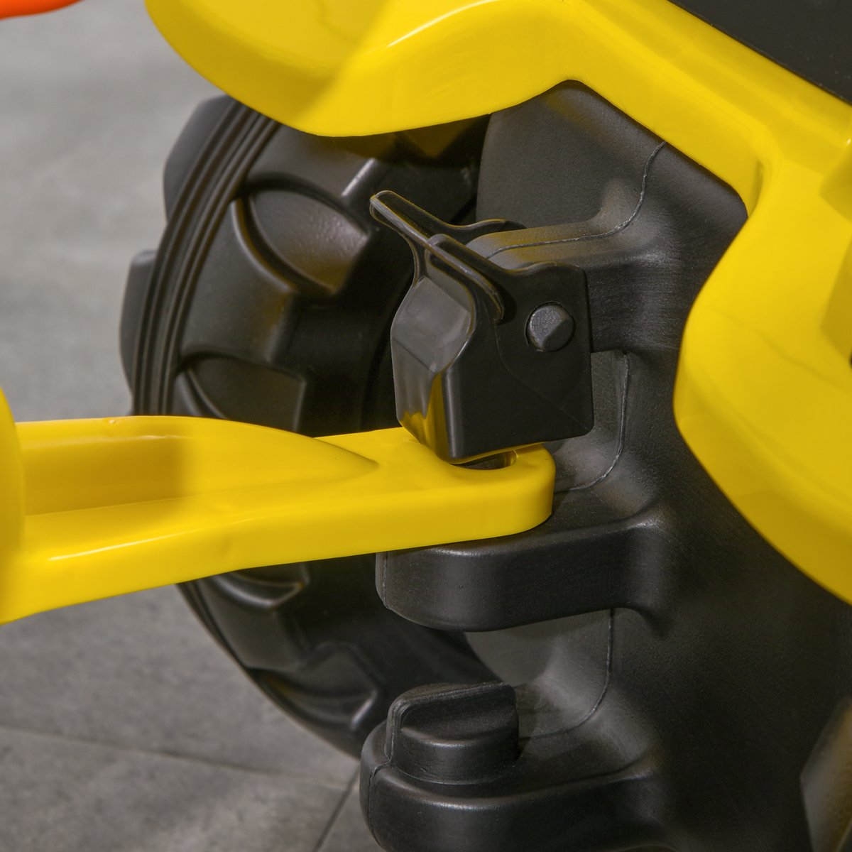 Voiture de chantier à pédales pour enfants jaune, HOMCOM
