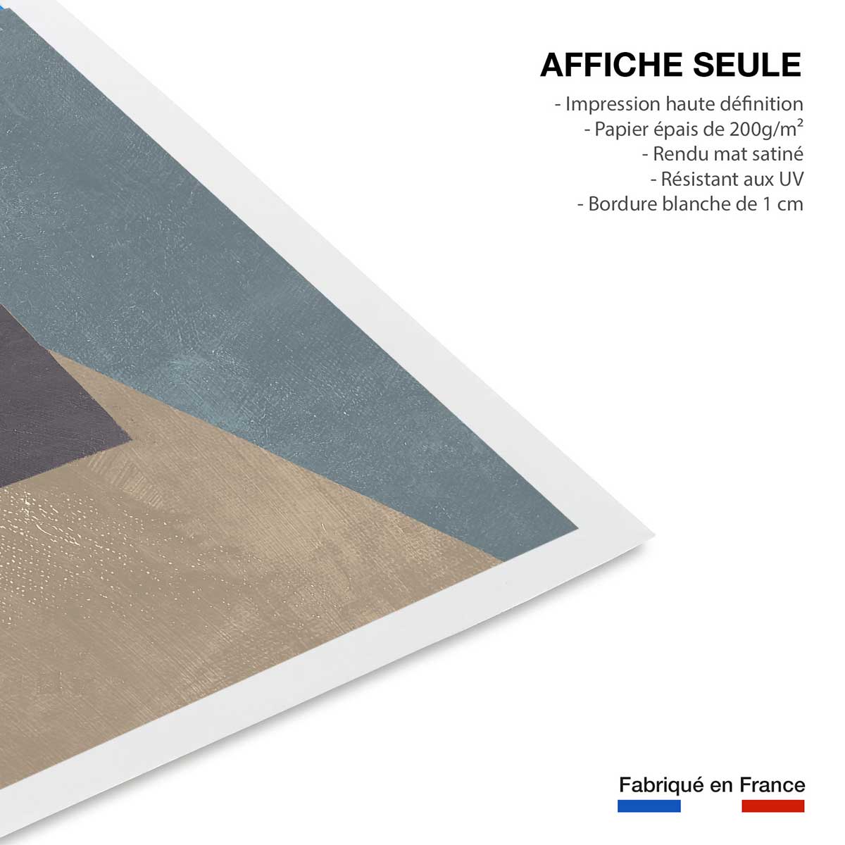 Poster Soie bleue sarcelle affiche seule, HEXOA