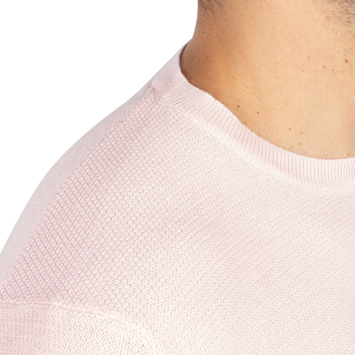 Pull en col rond LEGER rose, SHILTON