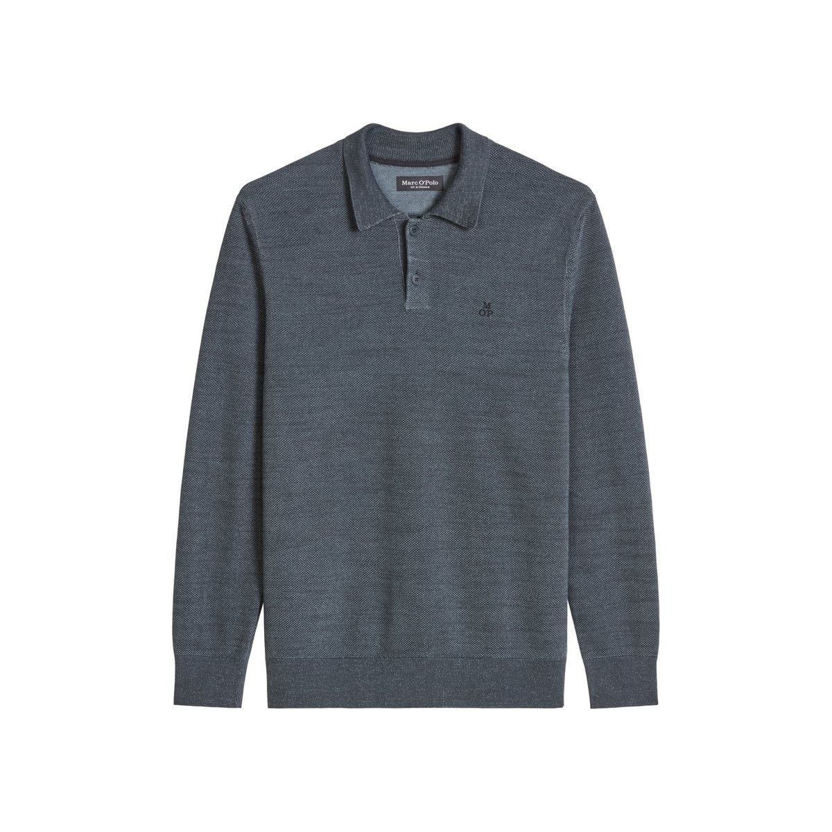 Polo en maille, coupe classique en pur coton bio bleu, MARC O'POLO