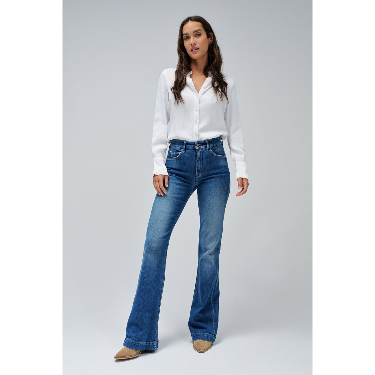 JEAN FAITH PUSH IN FLARE bleu denim, SALSA JEANS