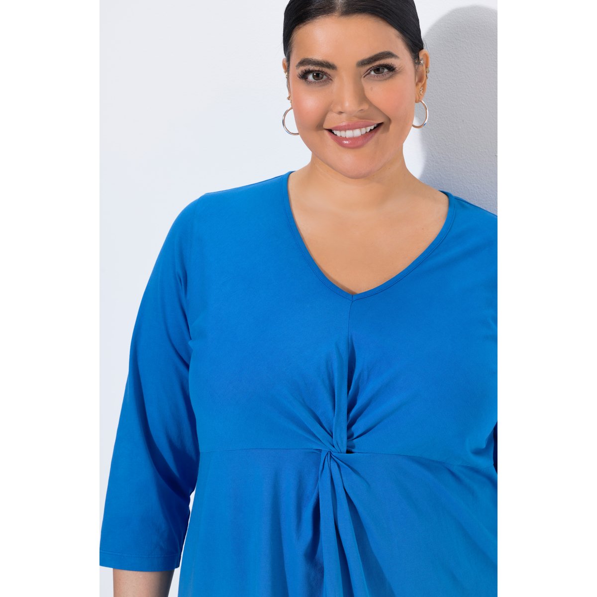 Robe en jersey motif batik bleu pigeon, ULLA POPKEN