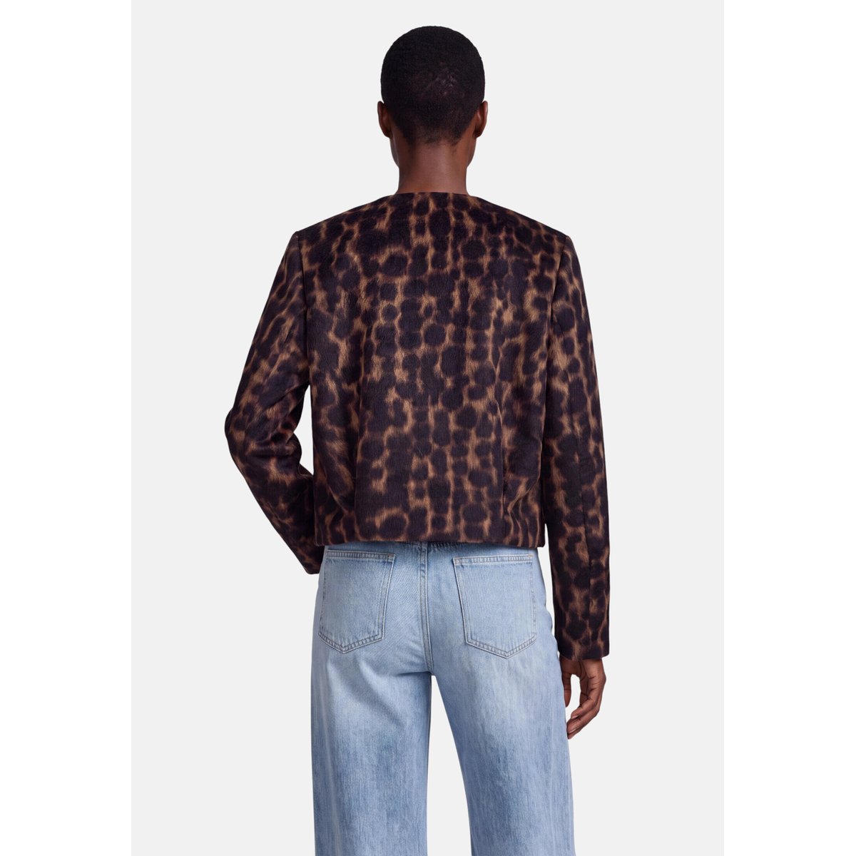 Blazer casual à motif jacquard brown/black, ZERO