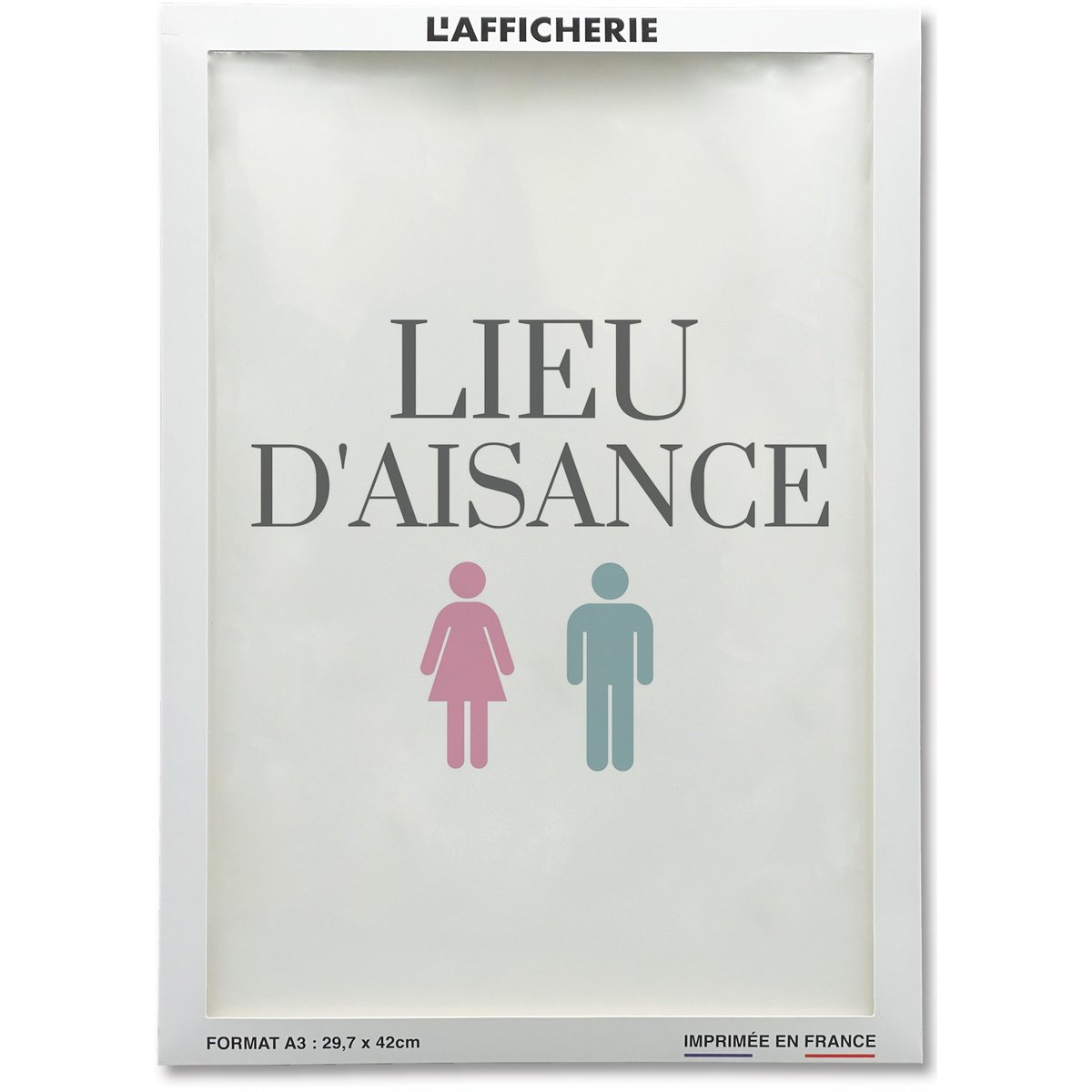 Affiche Lieu d'aisance blanc, L'AFFICHERIE