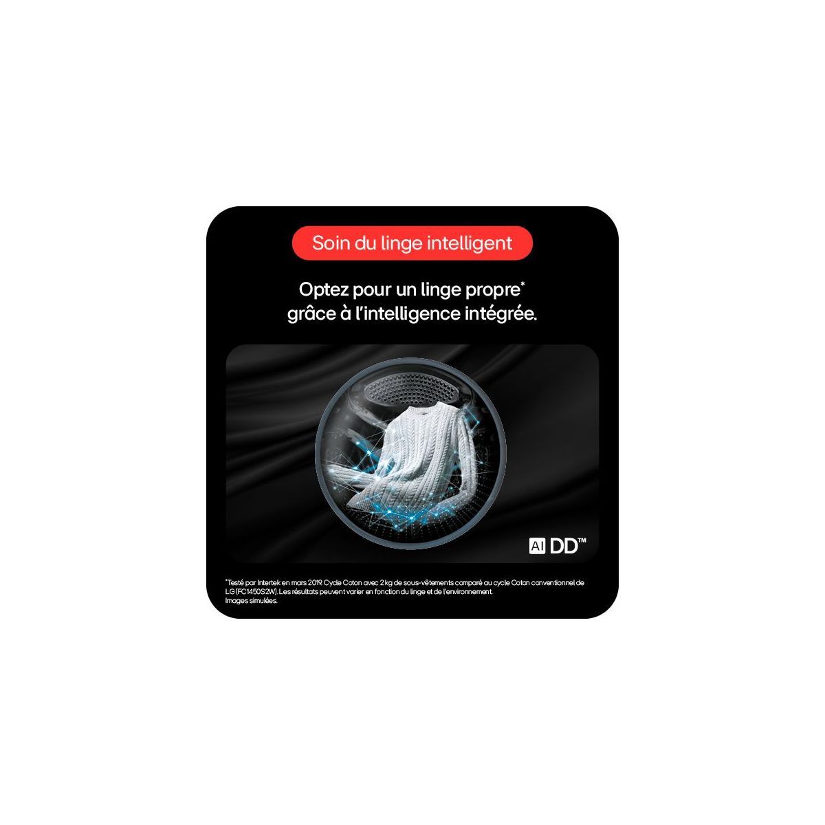 Lave linge séchant hublot F761TOWERB2 WashTower noir, LG