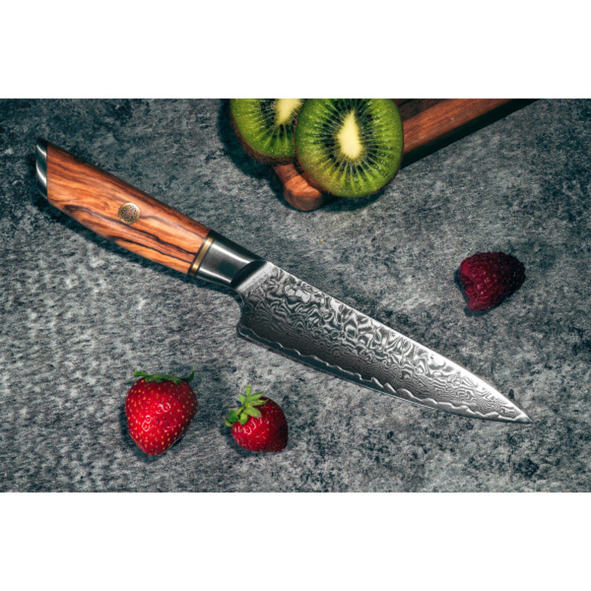 Couteau de cuisine Olive Damas modèle Universel 13cm v002237, FUKITO