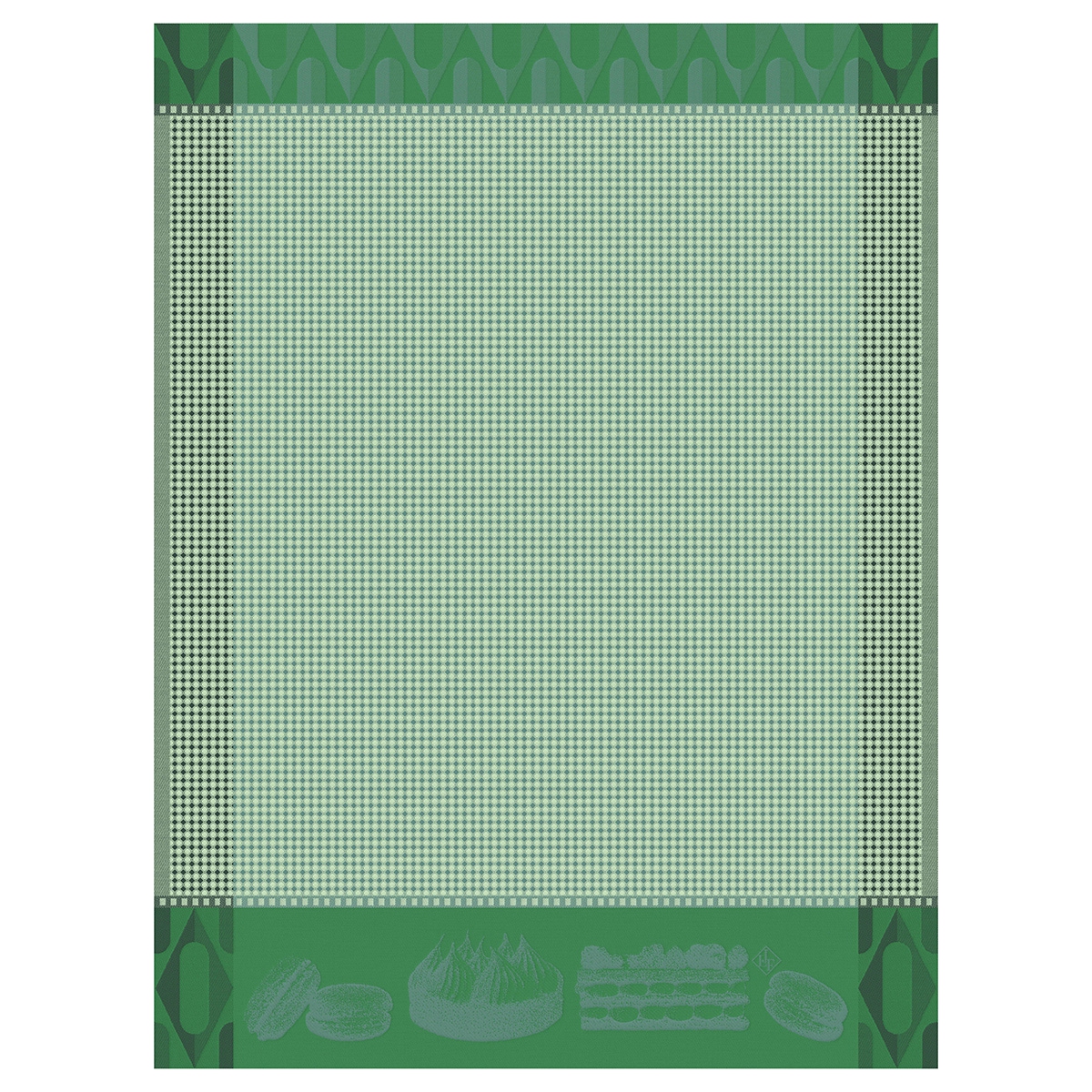 Essuie-mains en Coton, PÂTISSERIES FRANÇAISES pistache, LE JACQUARD FRANCAIS