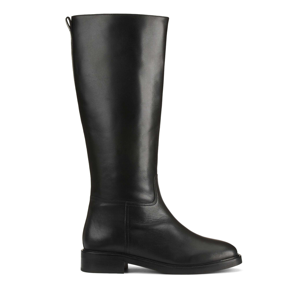 Bottes cavalières en cuir, Signature CLOTHILDE noir, LA REDOUTE COLLECTIONS