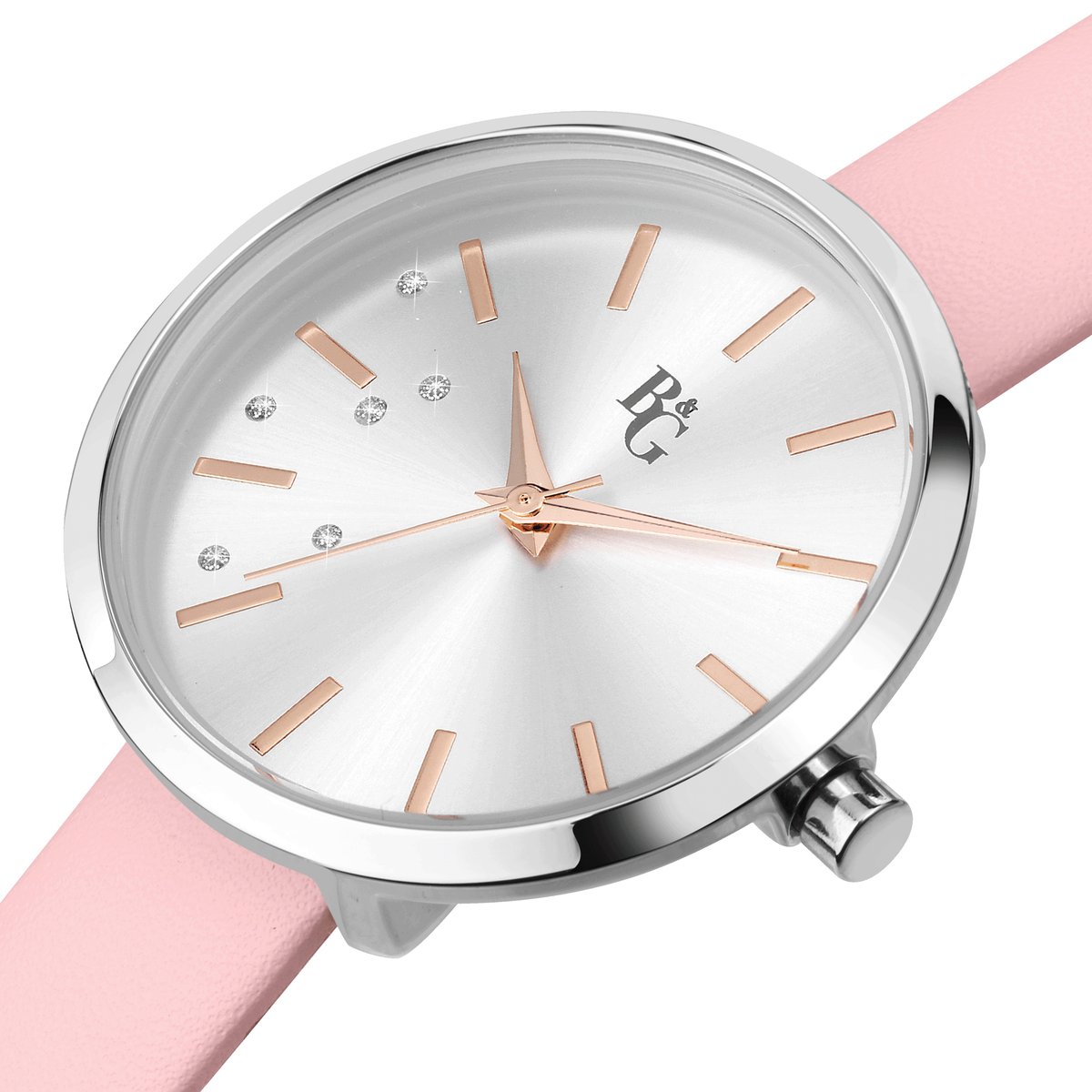 Montre MOONLIGHT argent, sunray, CHRONOSTAR