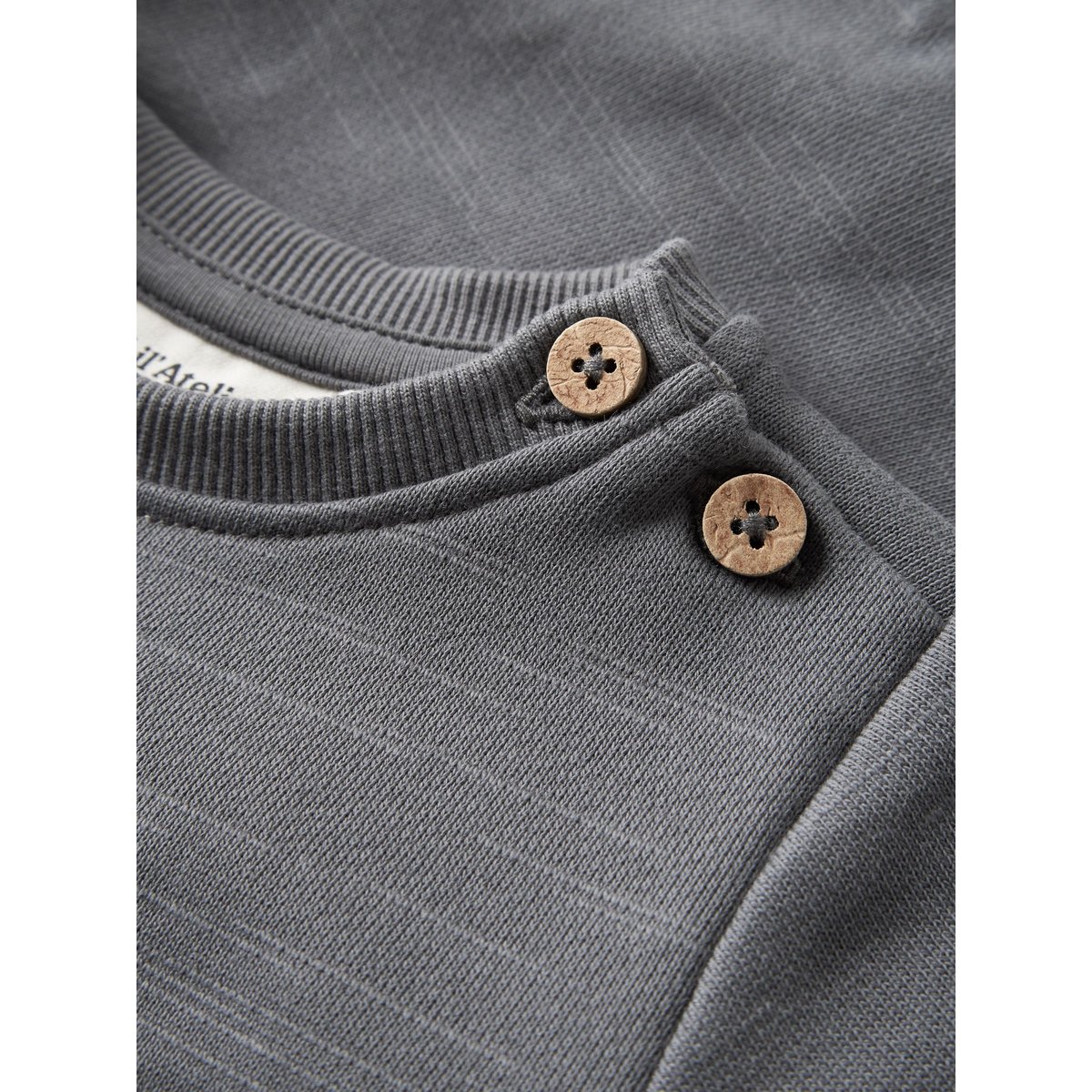 Sweat-Shirt gris - poppy seed, NAME IT