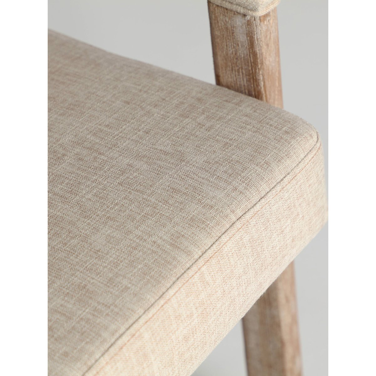 Chaise en bois et lin collection VACIO beige et bois clair, RECOLLECTION