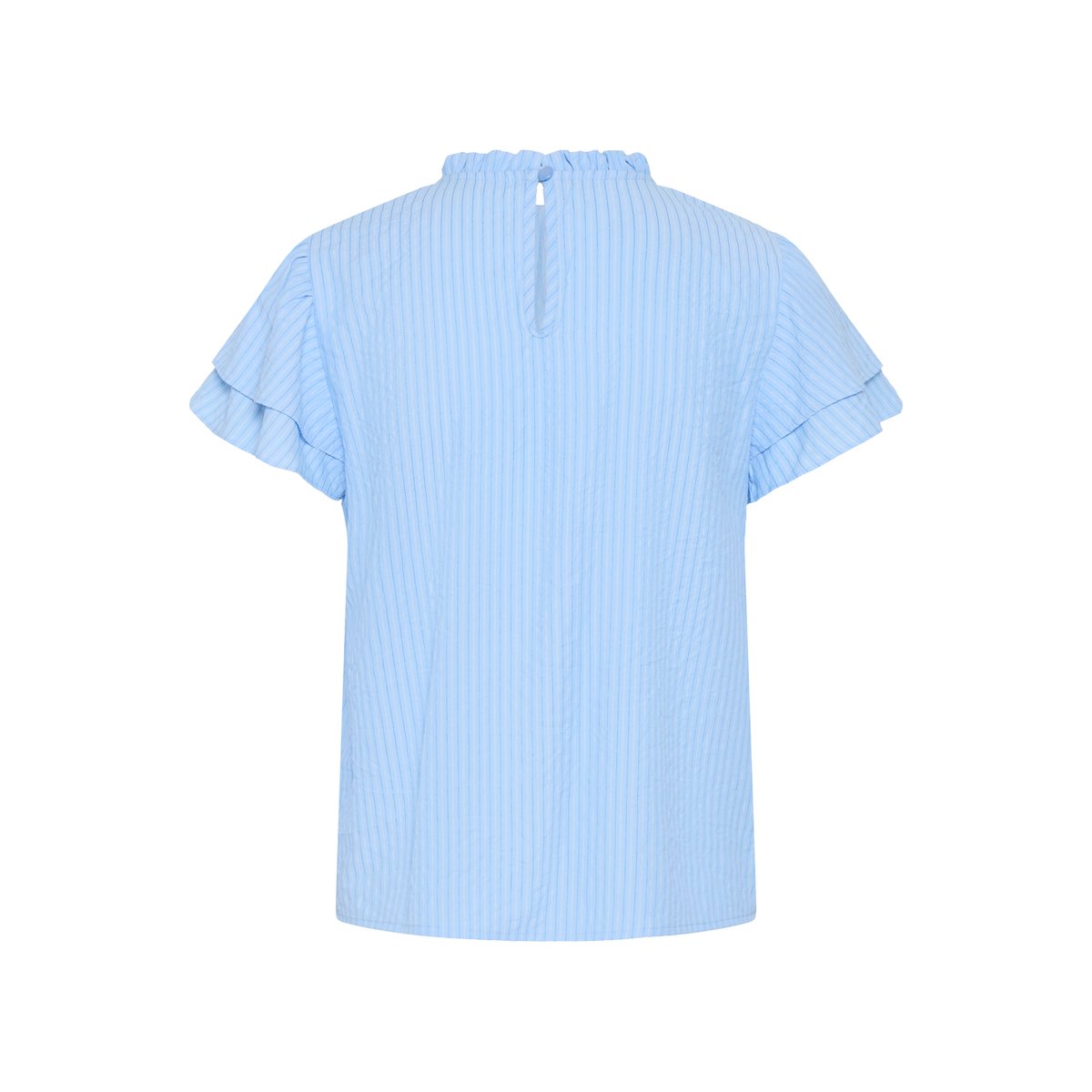 Blouse à manches courtes bleu light blue, white stripe, KAFFE