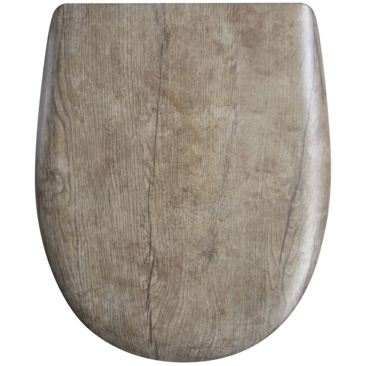 Abattant easy clip avec descente en chêne vieilli mat marron foncé, HOME MAISON