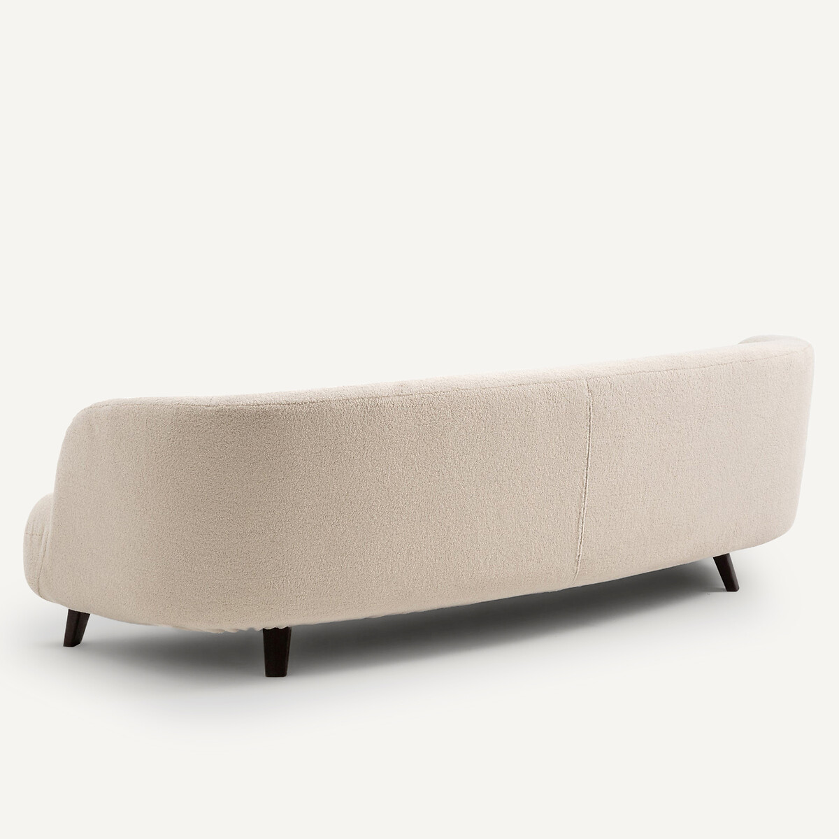 Canapé droit, 5 places, en polyester bouclette, ROSEBURY craie, AM.PM X EMMANUEL GALLINA