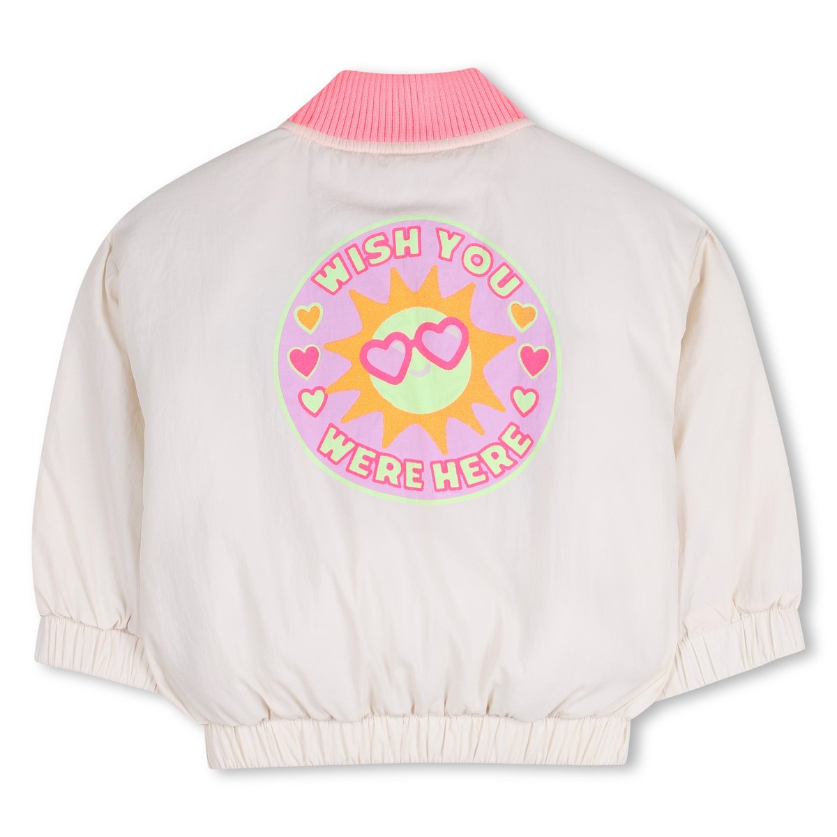 Bomber en matiere froissee craie, BILLIEBLUSH