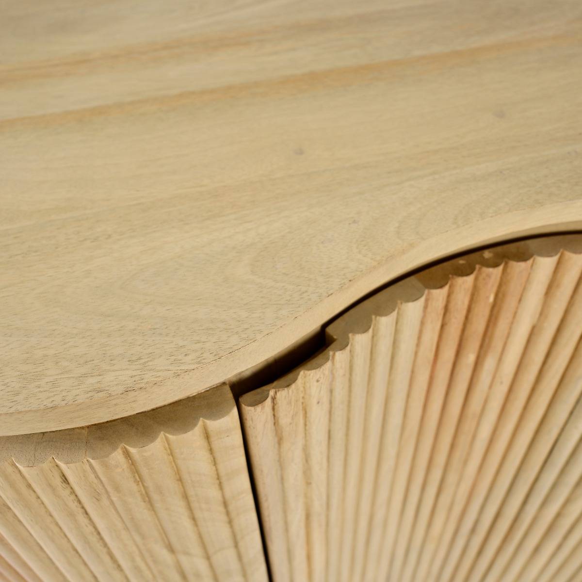 Meuble bar en bois de manguier  ELORIA bois clair, MADE IN MEUBLES 