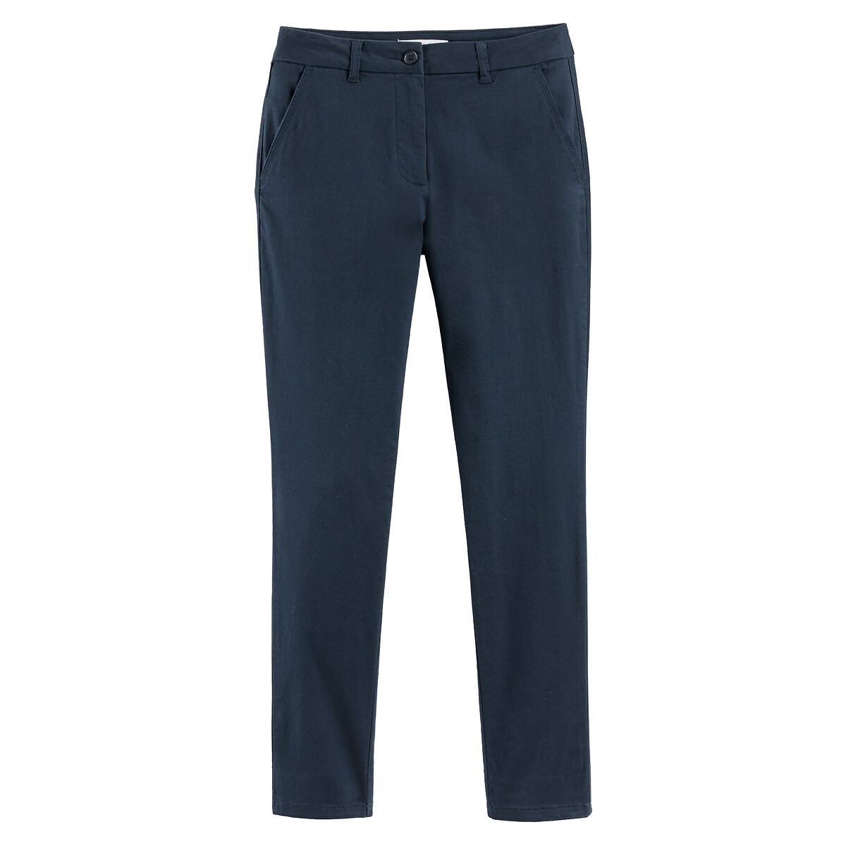 Pantaloni dritti chino, sargia stretch navy, ANNE WEYBURN
