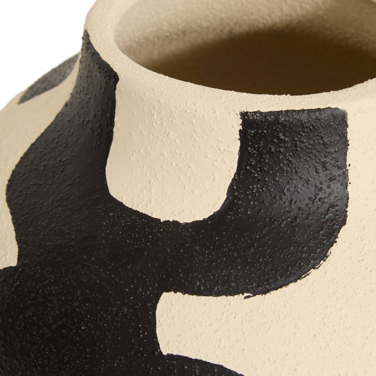 Vase en dolomite NYER noir et blanc, ATMOSPHERA