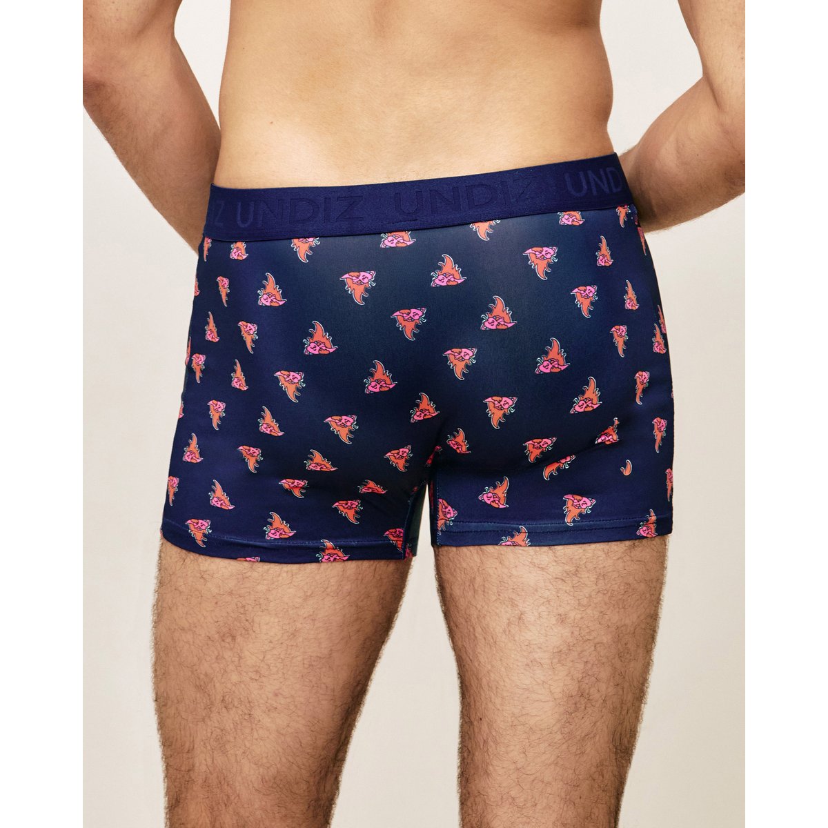 Boxer en microfibre à motifs fantaisie REPEATIZ CHILL bleu, UNDIZ