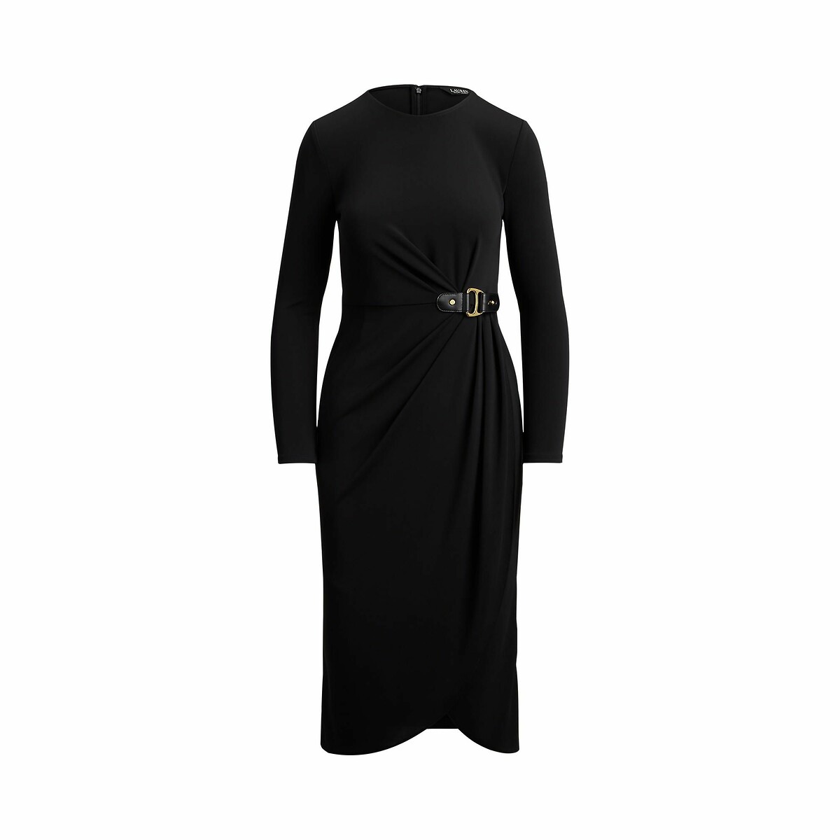 Midi Shift Dress with Long Sleeves black, LAUREN RALPH LAUREN
