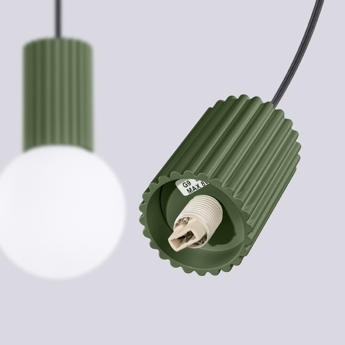 Suspension Aluminium Vert Olive G9 2 Halo vert olive, EDEN