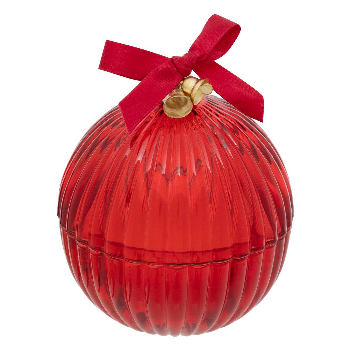 Bougie parfumée boule de Noël de Noël 50 g blanc, FEERIC LIGHTS & CHRISTMAS