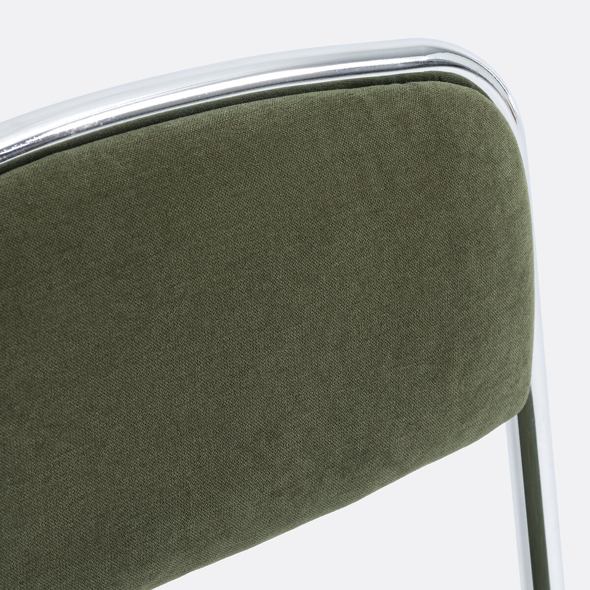 Lot de 2 chaises chrome et tissu, Celestina vert, LA REDOUTE INTERIEURS