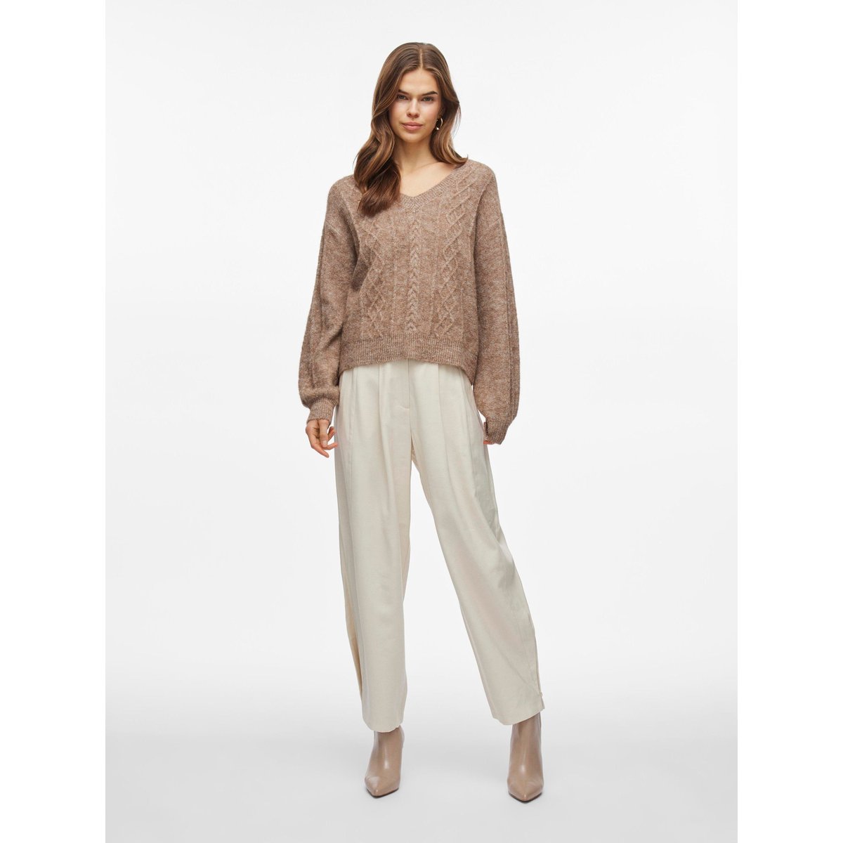 Pull En Maille natural melange, VILA