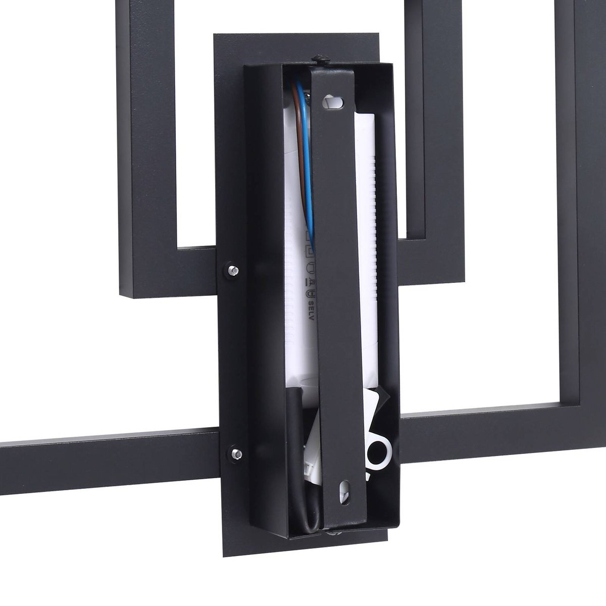 Plafonnier en aluminium moderneLED, Madamo noir, LINDBY