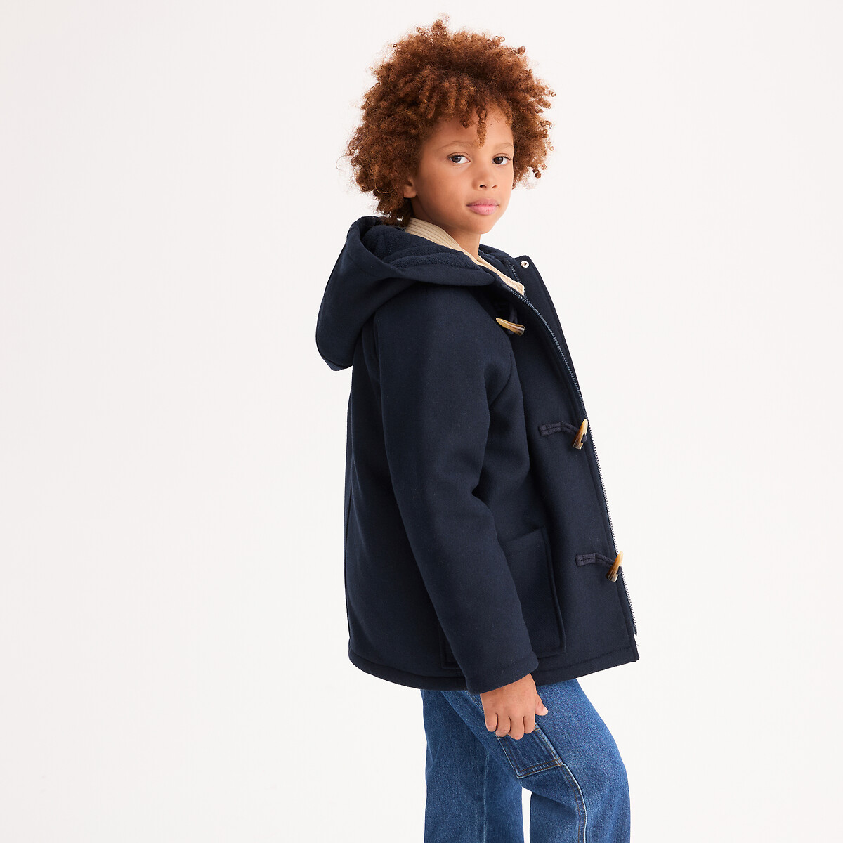 Duffle-coat chaud à capuche bleu marine, LA REDOUTE COLLECTIONS