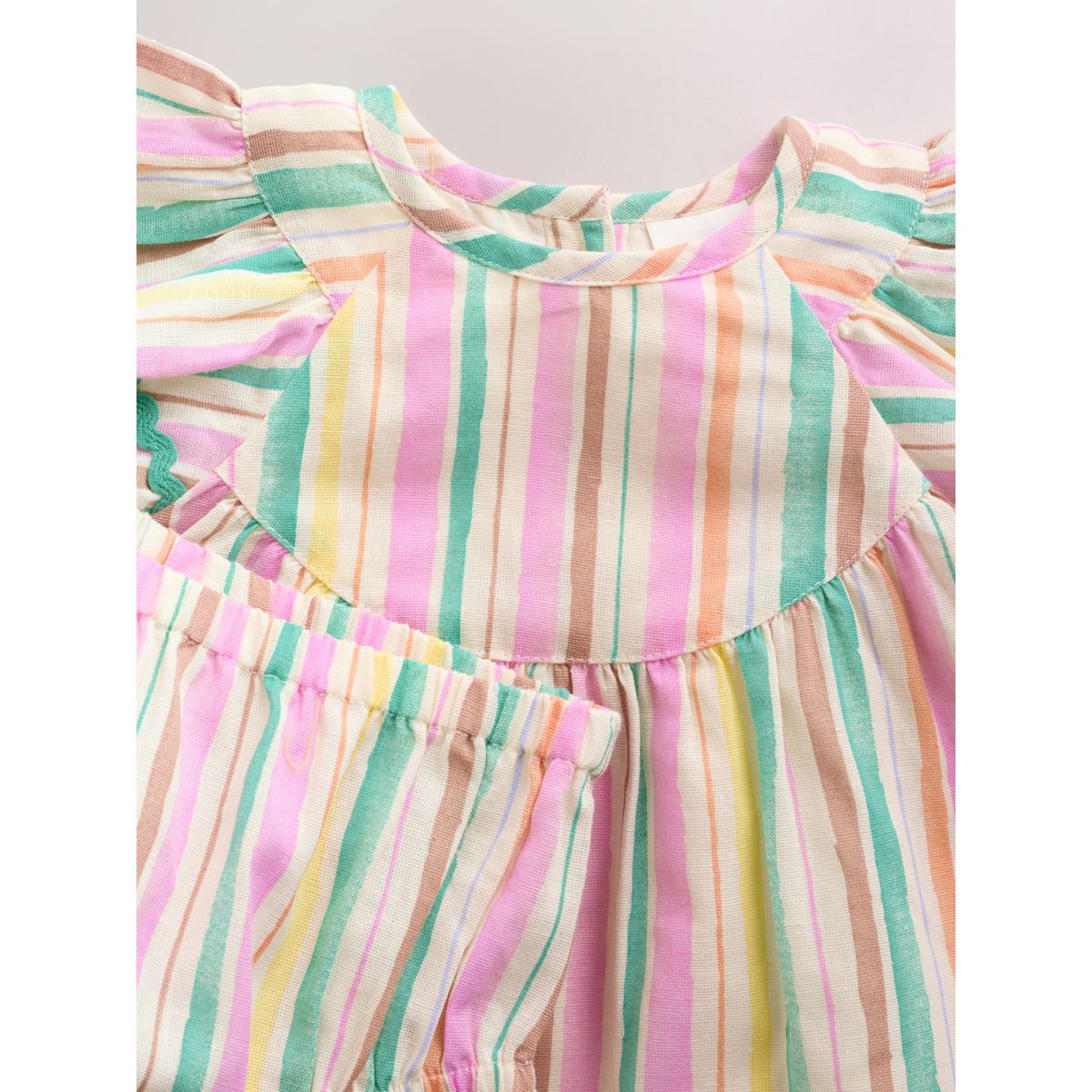 Robe tissée et culotte bébé, 2 pièces rayures multicolores, NEXT