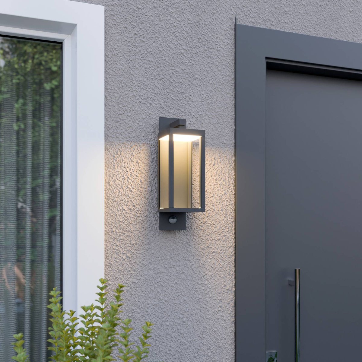 Applique extérieure en aluminium moderneLED gris foncé, clair, LUCANDE