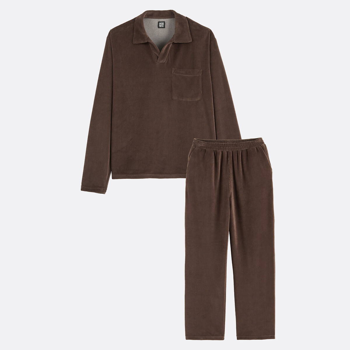 Pyjama en éponge marron, LA REDOUTE COLLECTIONS