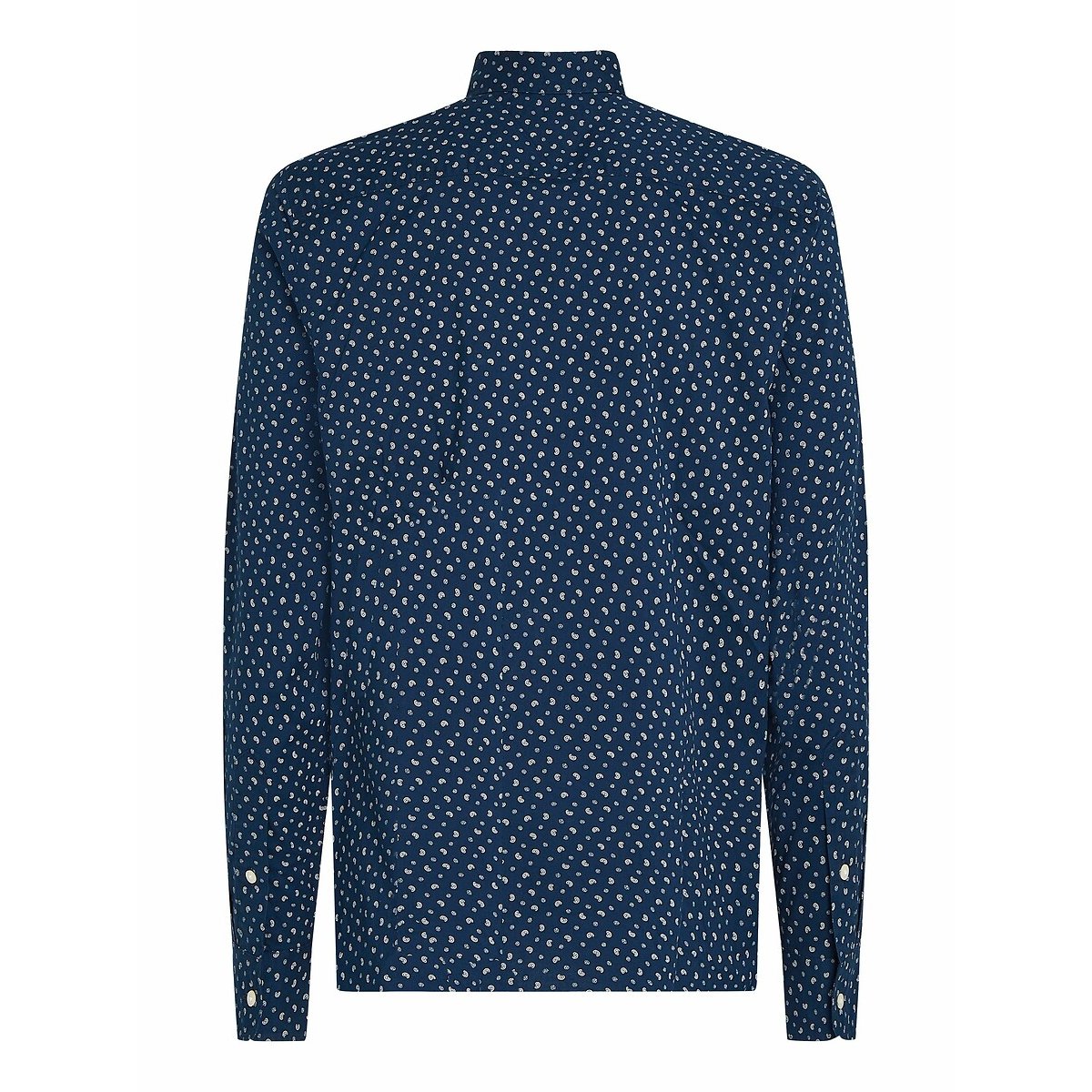 Printed Poplin Shirt in Regular Fit ink blue, TOMMY HILFIGER