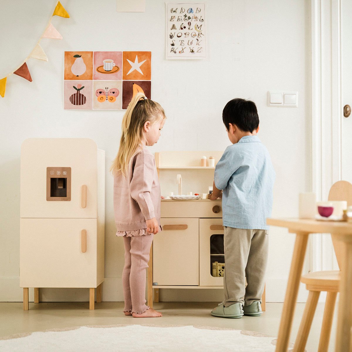 Jouet frigo 14 éléments CHANTILLY beige, PETITE AMELIE