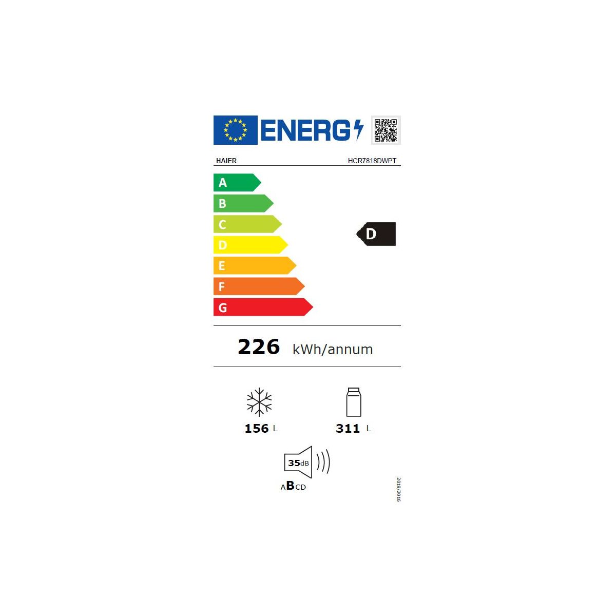 Réfrigérateur multi portes HCR7818DNMM couleur unique, HAIER