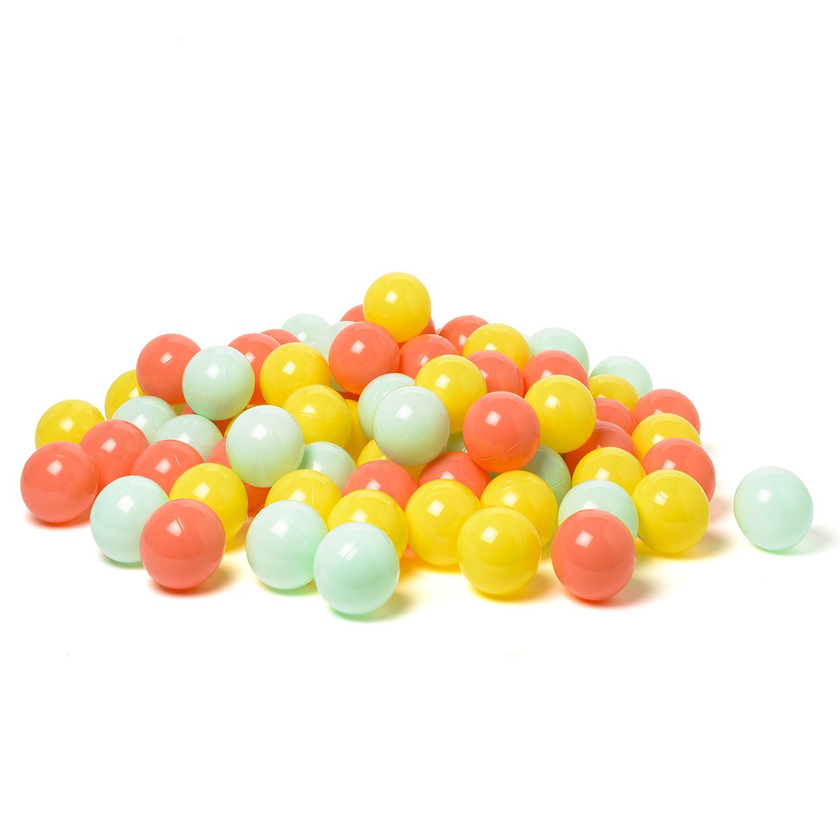 Sac de 100 balles multicolores blanc, OXYBUL