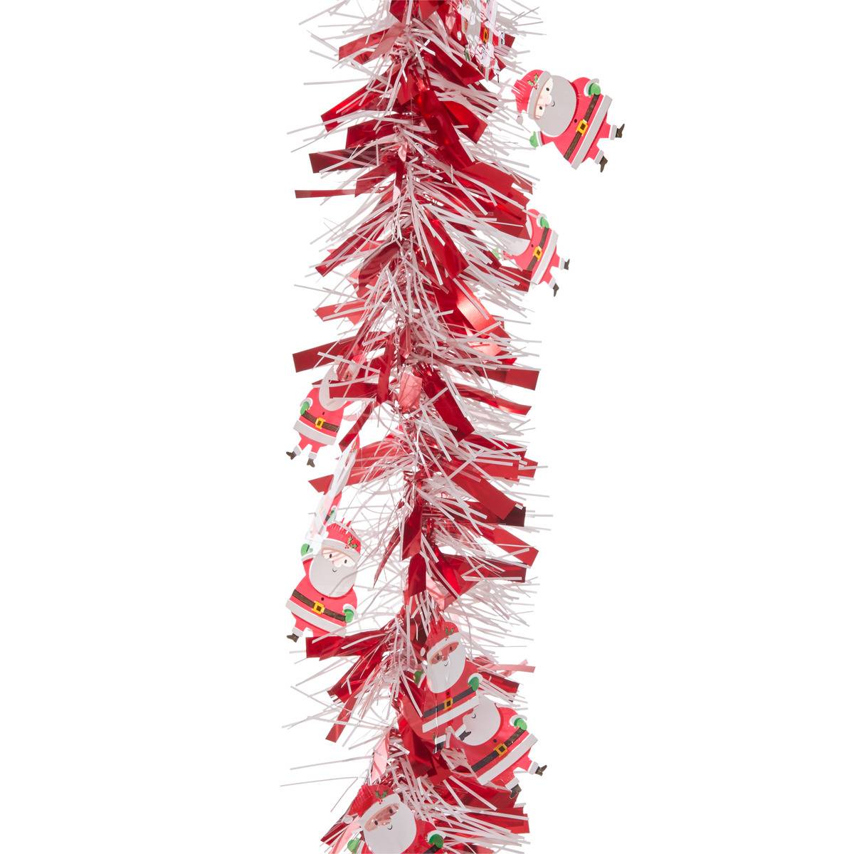 Guirlande scintillante motif Père Noël blanc et blanc froid rouge et blanc 90 x 6 x 2 m sucre d'orge, FEERIC LIGHTS & CHRISTMAS