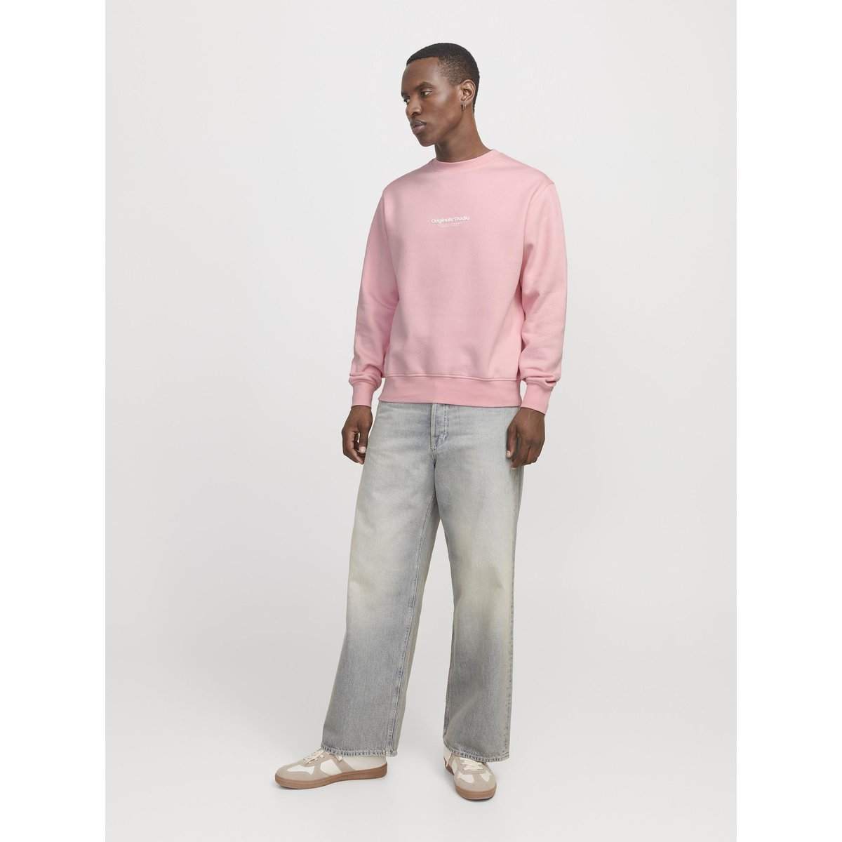 Sweat ample col rond tickled pink, JACK & JONES