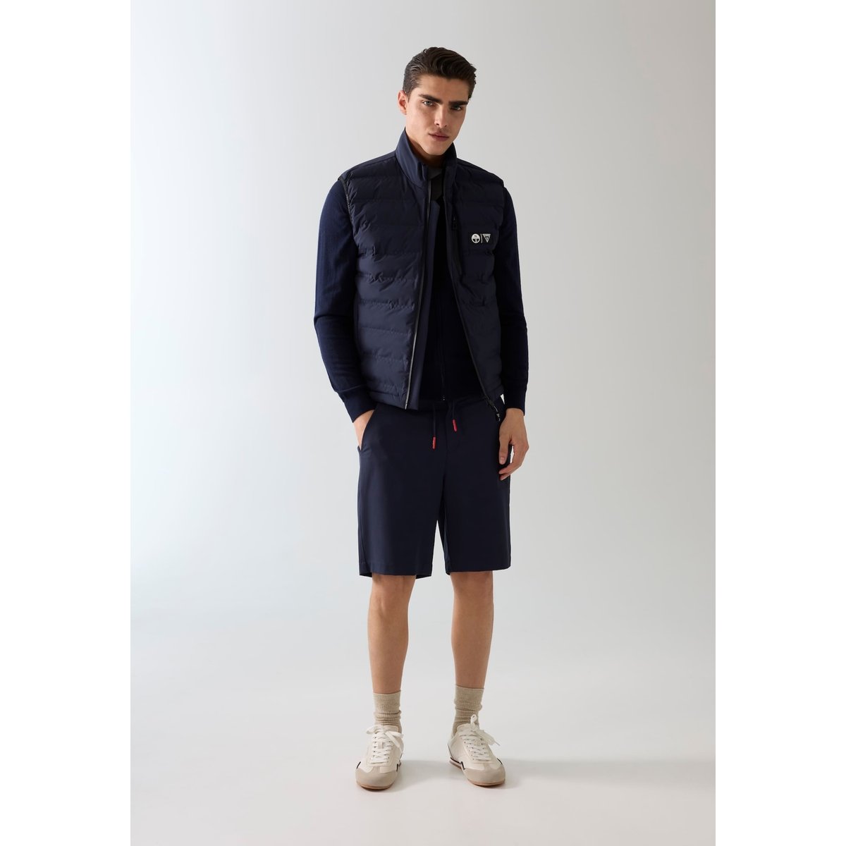 Short Carpenter En Nylon bleu foncé, GUESS