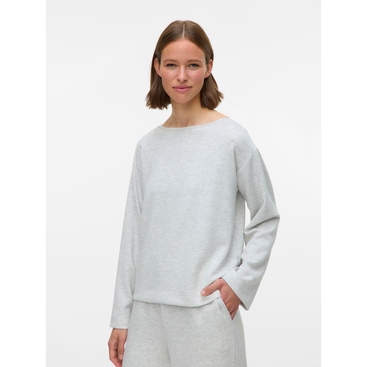 Blouse grise - light grey melange, VERO MODA