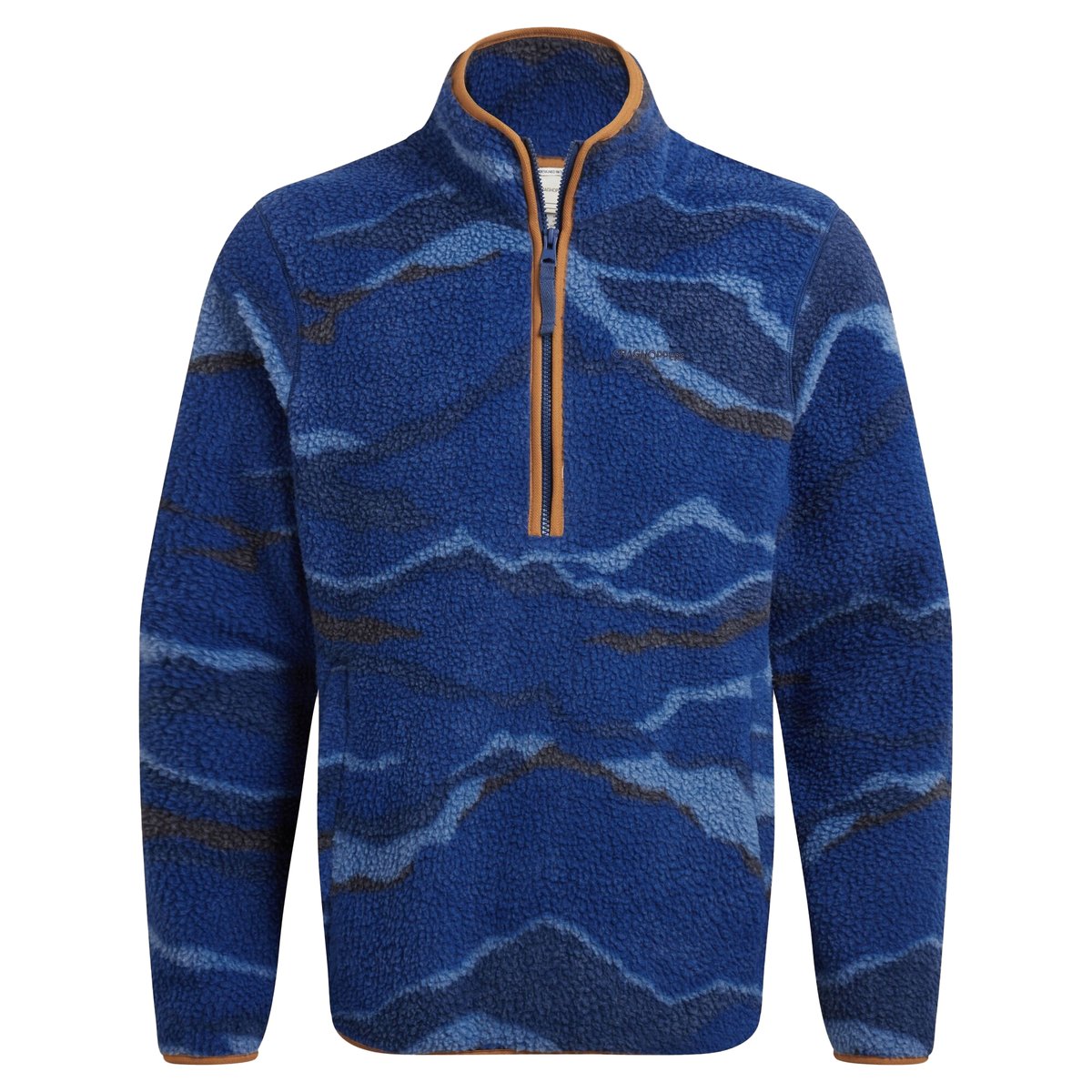 Haut polaire motif/style paysage NATIONAL TRUST RAWTHEY bleu roi imprimé, CRAGHOPPERS
