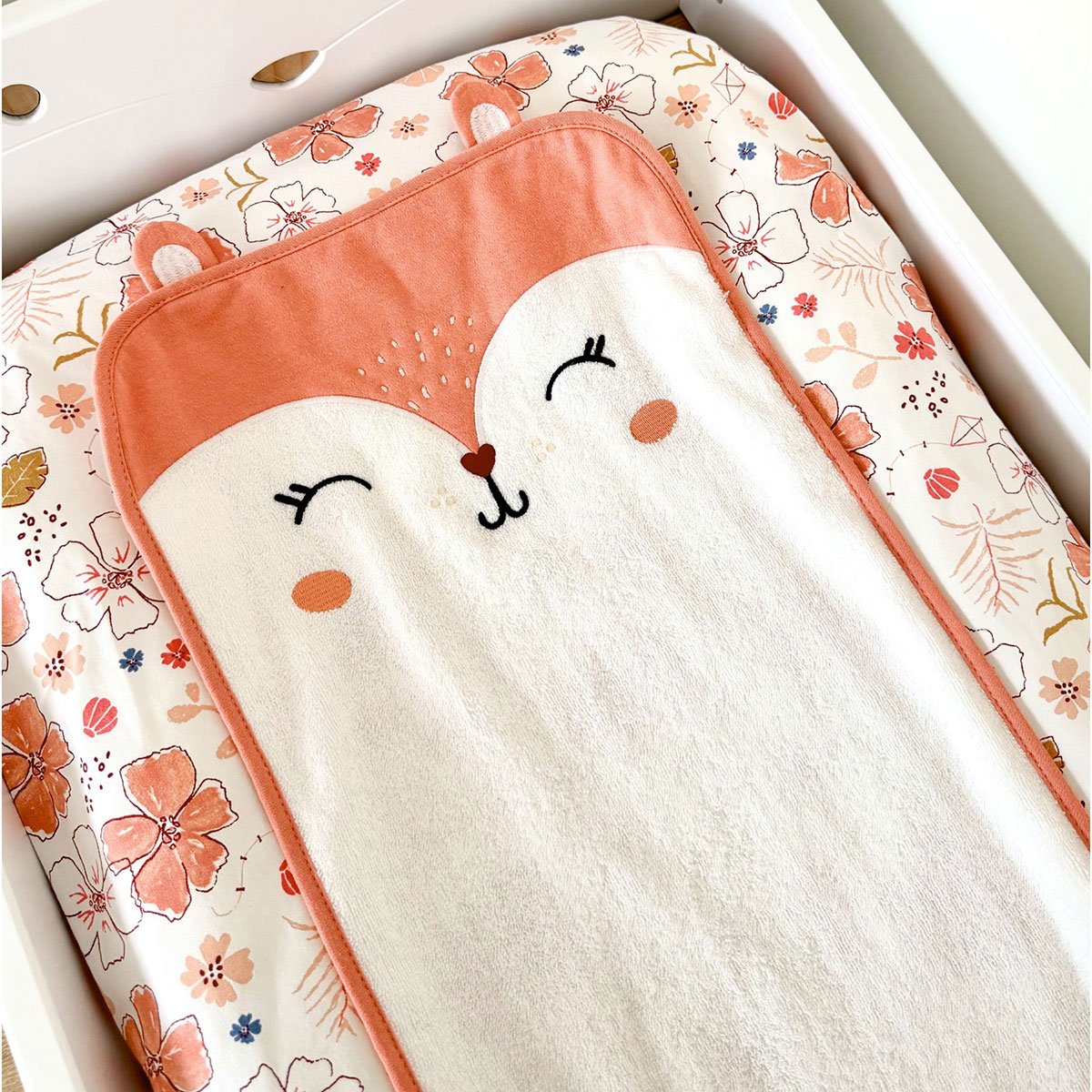 Housse de matelas à langer + 2 tapis de change Santa Giulia rose, PETIT BEGUIN