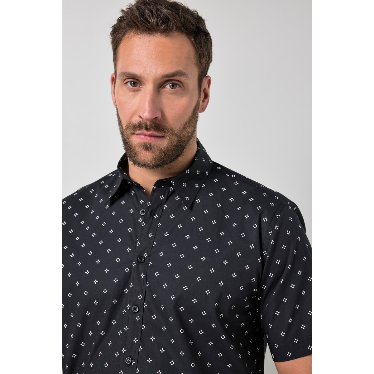 Chemise JP 1880 imprimé all-over noir, JP1880