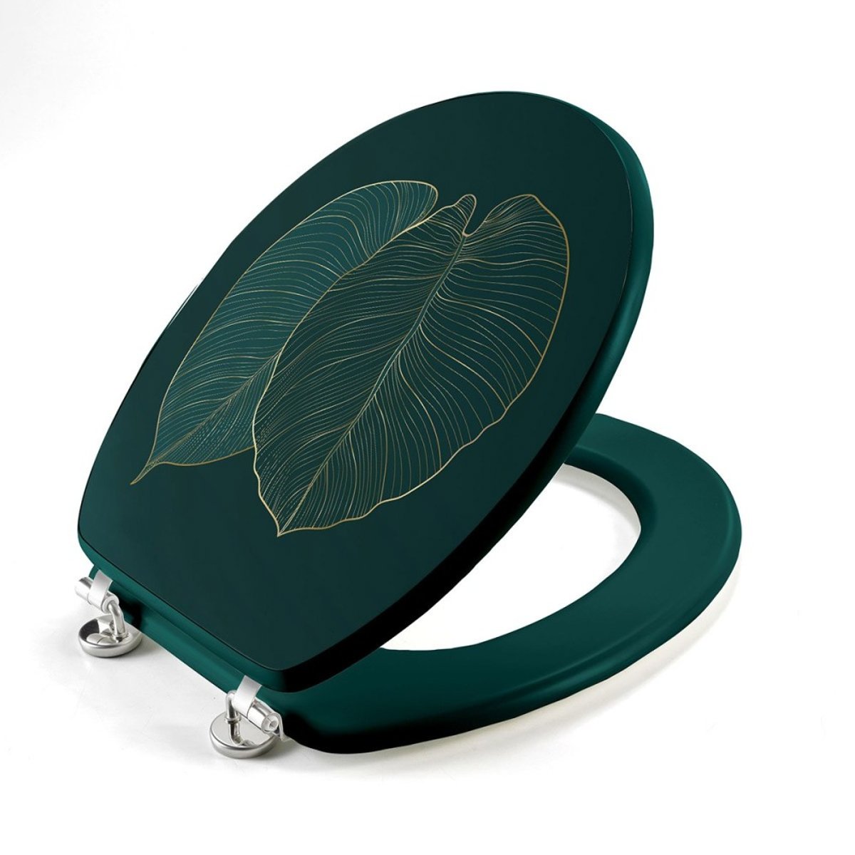 Abattant WC MDF charnières métal Jade vert, DECORATIE